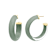 14K Yellow Gold Over Sterling Silver Medium Illusion Acrylic Hoops in Watercress