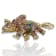 Gold Tone Multi Color Crystal Elephant Keychain