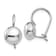 Rhodium Over 14k White Gold Polished Button Drop Earrings