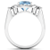 2.21ctw Blue Aquamarine and Diamond 14K White Gold Halo Ring