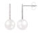 White Cultured Freshwater Pearl 14k White Gold Earrings 8-8.5mm