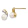 14K Yellow Gold 5-6mm White Round Freshwater Cultured Pearl 0.01ct
Diamond Post Earrings