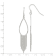 Sterling Silver Polished Teardrop and Beaded Chain Dangle Earrings