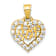 10k Yellow Gold Small Cubic Zirconia I Love You in Heart Charm