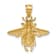 14k Yellow Gold Solid Open-backed Bee Pendant