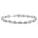Rhodium Over 14k White Gold 4.9mm Polished Link Bracelet