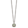 Sterling Silver Antiqued with 14K Accent Green Quartz Necklace