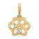 14K Yellow Gold Polished Cubic Zirconia Paw Print Pendant