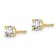 14K Yellow Gold Certified Lab Grown Diamond 1/2ct. VS/SI GH+, Screw Back Earrings