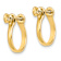 14k Yellow Gold 3D Shackle Link Dangle Earrings