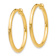 14k Yellow Gold Non-Pierced 1" Hoops Earrings