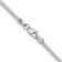 Rhodium Over 14k White Gold 1.3mm Solid Franco Chain