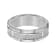 8mm Brick-Pattern Comfort Fit Band in Gray Tungsten Carbide with Satin Finish
