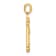 14K Yellow Gold Polished and Textured Dog Tag Cross Pendant