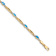 10k Yellow Gold and Rhodium Over 10k Yellow Gold Diamond and Blue Topaz Bracelet