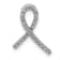 Rhodium Over 14k White Gold Awareness Diamond Slide Pendant
