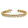 14K Two-tone Gold I1/G-H Diamond Tennis Bracelet 2.23ctw