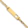 14k Yellow Gold Cut-out Heart Mariner Link ID Bracelet