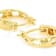 Pyramid Hoop Earrings In 18K Gold Over Sterling Silver