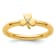 14K Yellow Gold Over Sterling Silver Stackable Expressions Diamond
Clover Ring 0.005ctw