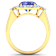4.26ctw Violet Tanzanite and Diamond 14K Yellow Gold Halo Ring