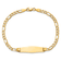 14k Yellow Gold Soft Diamond Shape Figaro Link ID Bracelet
