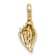10K Yellow Gold Textured Mini Conch Shell Charm