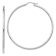 Rhodium Over 14k White Gold 2 3/16" Polished Tube Hoop Earrings