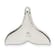 Rhodium Over Sterling Silver Lab Created Blue Opal Whale Tail Chain
Slide Pendant