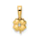 14K Yellow Gold Diamond-cut 4 Leaf Clover Pendant