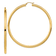 14k Yellow Gold 3 5/16" Polished Tube Hoop Earrings