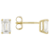 Lab-Grown Diamond Emerald-Cut Stud Earrings In 14K Gold 1.00ctw