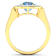 2.38ctw Blue Aquamarine and Diamond 14K Yellow Gold Halo Ring
