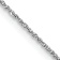 Rhodium Over 14k White Gold 0.7mm Solid Rope 16 Inch Chain