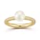 Rachel Zoe Freshwater Pearl Solitaire Pave Band Ring in 14K Gold Over
Sterling Silver