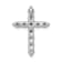 Rhodium Over 10k White Gold 0.50 ctw Diamond Cross Chain Slide Pendant