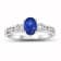 1.40ctw Oval Sapphire and Diamond Ring in 14k White Gold