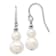 Rhodium Over 14K White Gold 6-9mm Semi-round Freshwater Cultured Pearl
Graduated Dangle Earrings