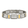 Titanium Brushed and Polished Yellow IP-Plated Bracelet