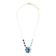 Barse Jewelry Blue Lapis Lazuli and Composite Turquoise Gold Tone
Duality Statement Necklace