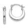Rhodium Over 14K White Gold Small Hoop Earrings