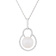 10-11mm Button White Cultured Freshwater Pearl and CZ Rhodium Over
Sterling Silver Pendant