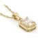 Diamond Simulant Radiant Cut Pendant Necklace In 18K Gold Over Sterling
Silver 3.32ctw