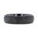 RENEGADE Domed Hammer Finish Black Tungsten Carbide Wedding Band with
Brushed Finish 6mm