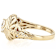 Diamond Simulant Art Deco Style Ring In 18K Gold Over Sterling Silver 0.72ct