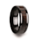 BENNY Black Ceramic Polished Beveled Edges Men’s Wedding Band with
Bubinga Wood Inlay 8mm
