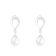 7.5-8mm White Cultured Freshwater Pearl Rhodium Over Sterling Silver Earrings