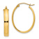14k Yellow Gold 1" Oval Hoop Earrings
