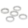 Set Of 5 CZ Eternity Band Rings In Rhodium Over Brass