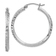 Rhodium Over Sterling Silver Satin Diamond-cut 2.5x30mm Twisted Hoop Earrings